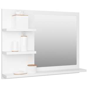 Koupelnové zrcadlo bílé 60 x 10,5 x 45 cm kompozitní dřevo - obrázek 3