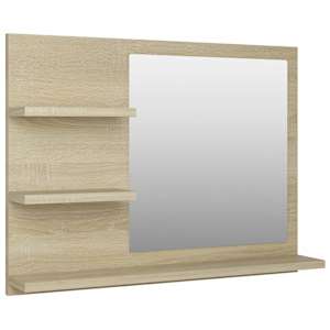 vidaXL vannitoapeegel, Sonoma tamm 60 x 10,5 x 45 cm, tehispuit