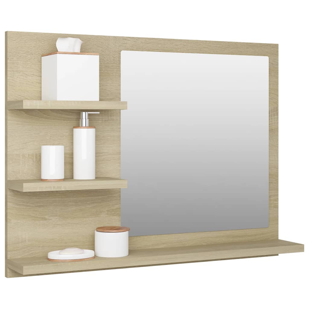 

vidaXL Badkamerspiegel 60x10,5x45 cm spaanplaat sonoma eikenkleurig