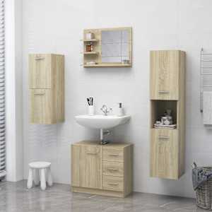 Koupelnové zrcadlo dub sonoma 60x10,5x45 cm kompozitní dřevo - obrázek 6