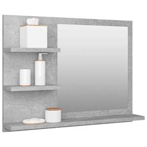 Koupelnové zrcadlo betonově šedé 60x10,5x45 cm kompozitní dřevo - obrázek 3
