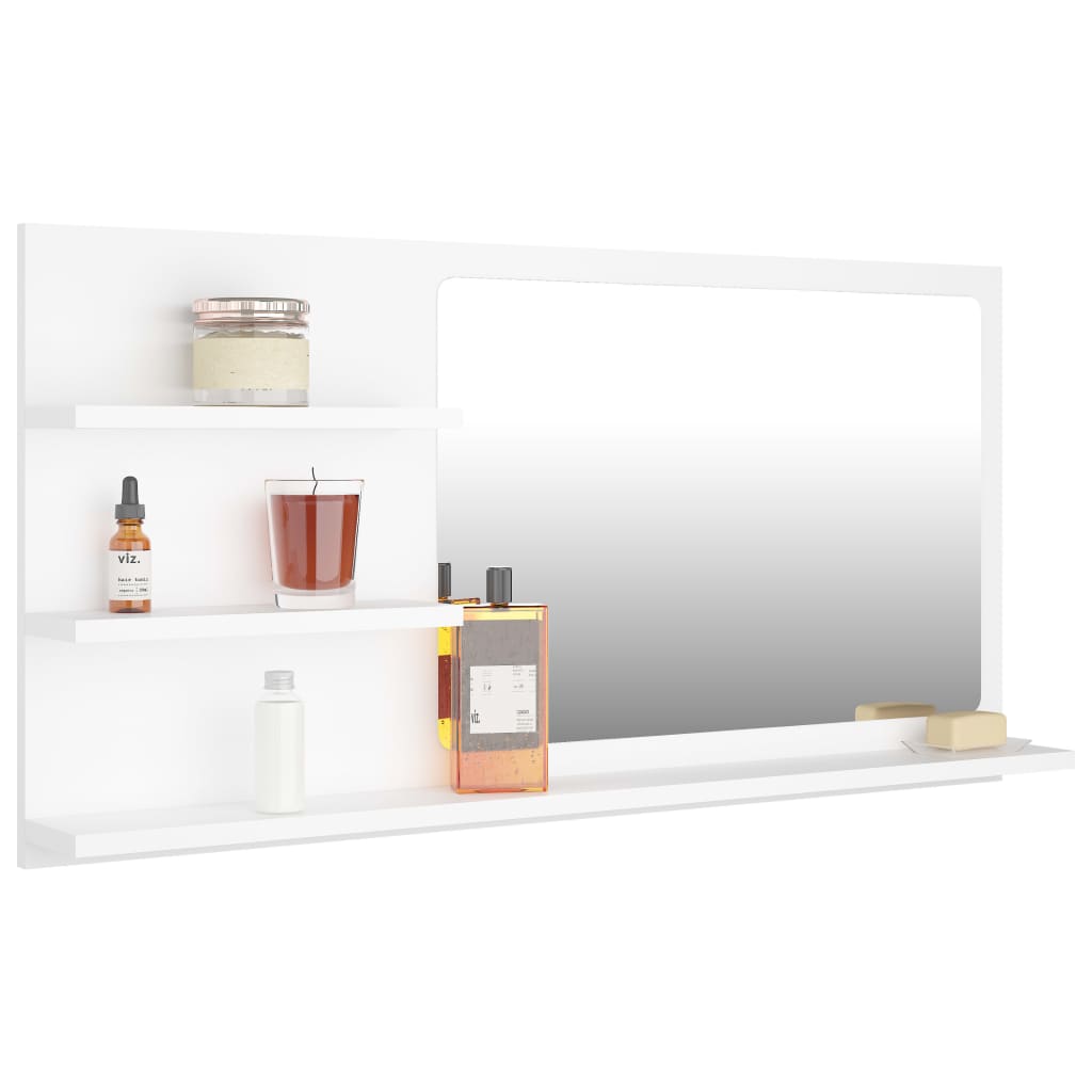 

vidaXL Badkamerspiegel 90x10,5x45 cm spaanplaat wit