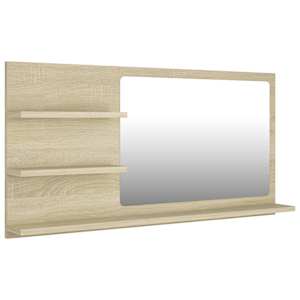 Koupelnové zrcadlo dub sonoma 90x10,5x45 cm kompozitní dřevo - obrázek 2