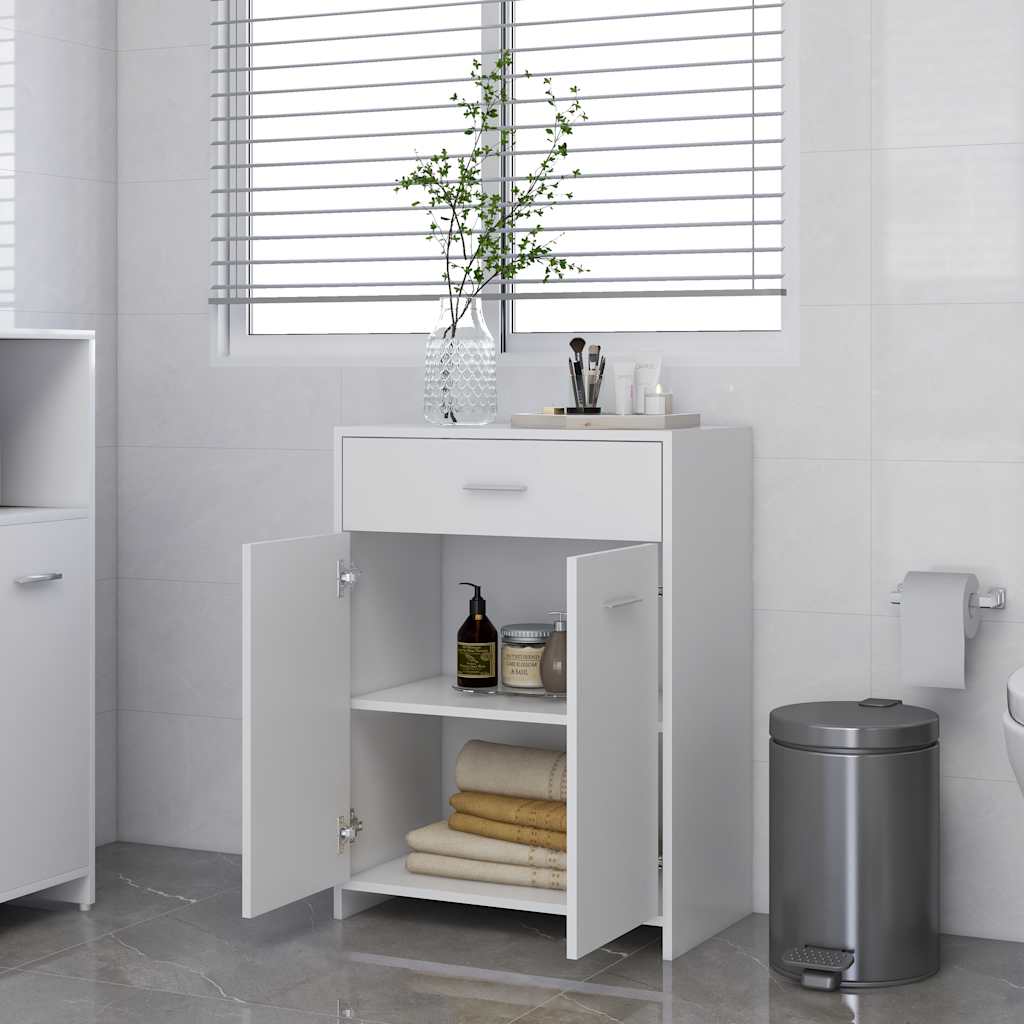 

vidaXL Badkamerkast 60x33x80 cm bewerkt hout wit