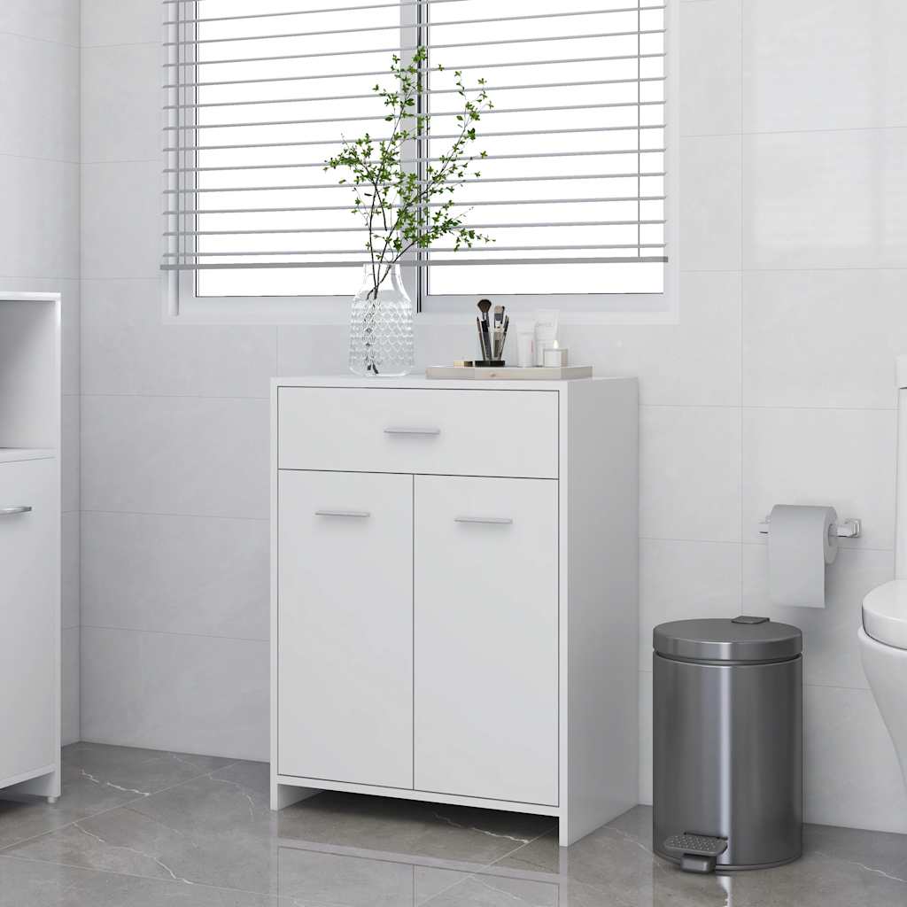 vidaXL Szafka �azienkowa, bia�a, 60x33x80 cm, materia� drewnopochodny
