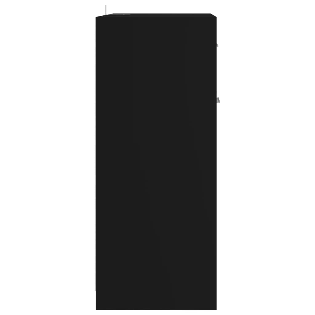 Badezimmerschrank Schwarz 60x33x80 cm Spanplatte