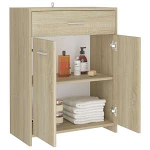 Koupelnová skříňka dub sonoma 60 x 33 x 80 cm kompozitní dřevo - obrázek 4
