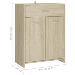 Koupelnová skříňka dub sonoma 60 x 33 x 80 cm kompozitní dřevo - obrázek 10
