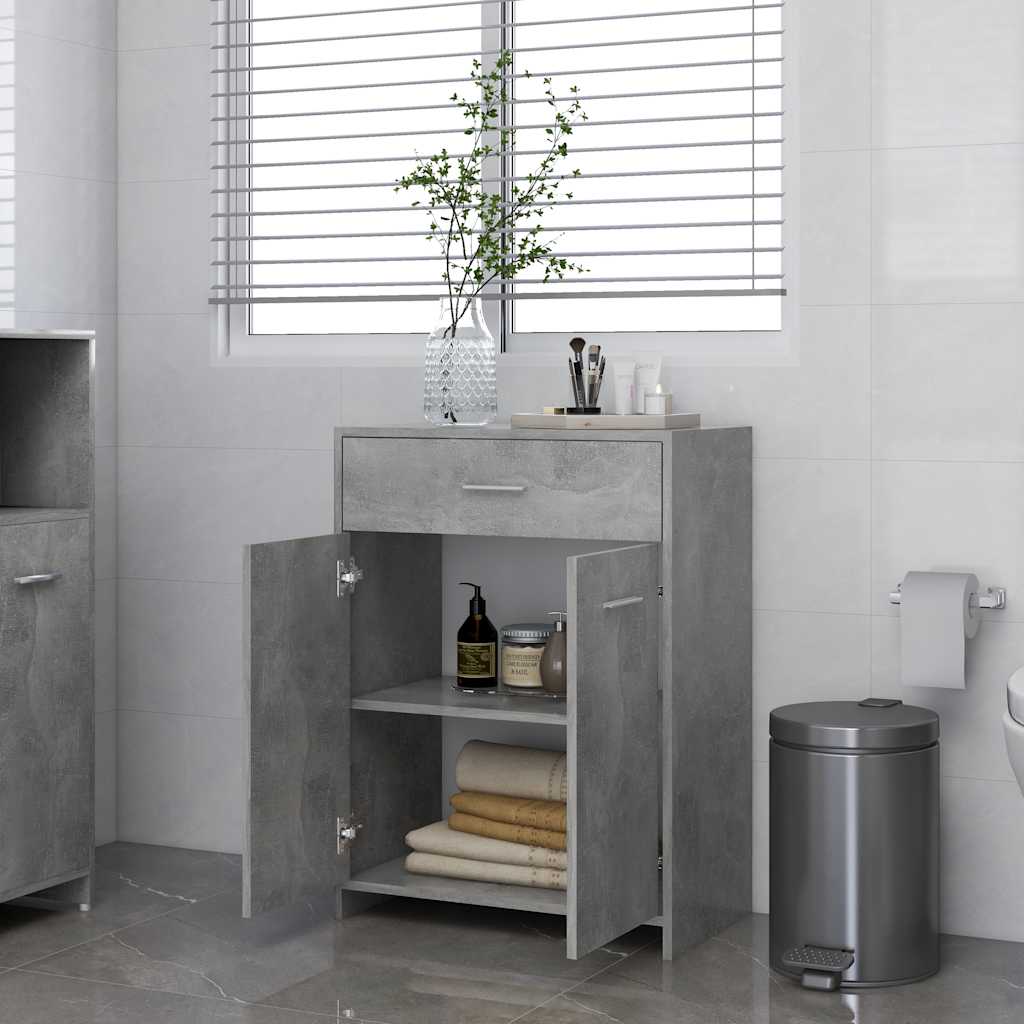 

vidaXL Badkamerkast 60x33x80 cm spaanplaat betongrijs
