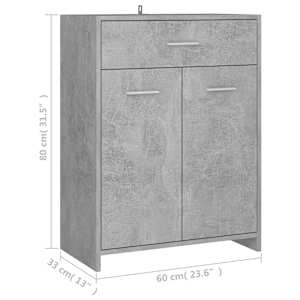 Koupelnová skříňka betonově šedá 60x33x80 cm kompozitní dřevo - obrázek 10