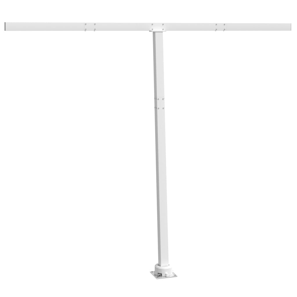 vidaXL Sada sloupků pro markýzu bílá 300 x 245 cm železo