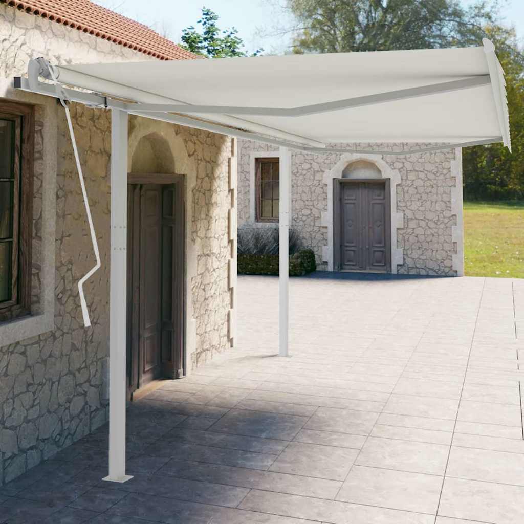Thumbnail - vidaXL Stützen für Markisen Weiß 450x245 cm Eisen