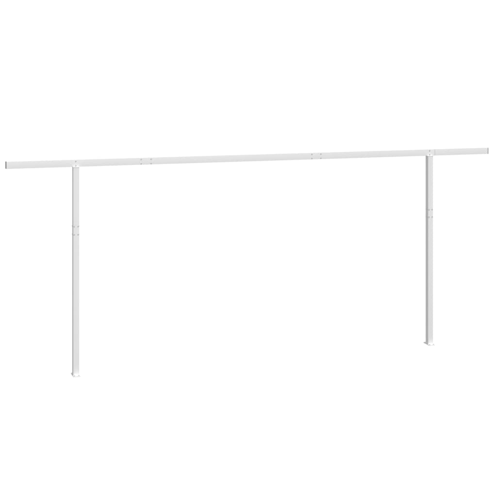 vidaXL Sada sloupků pro markýzu bílá 600 x 245 cm železo
