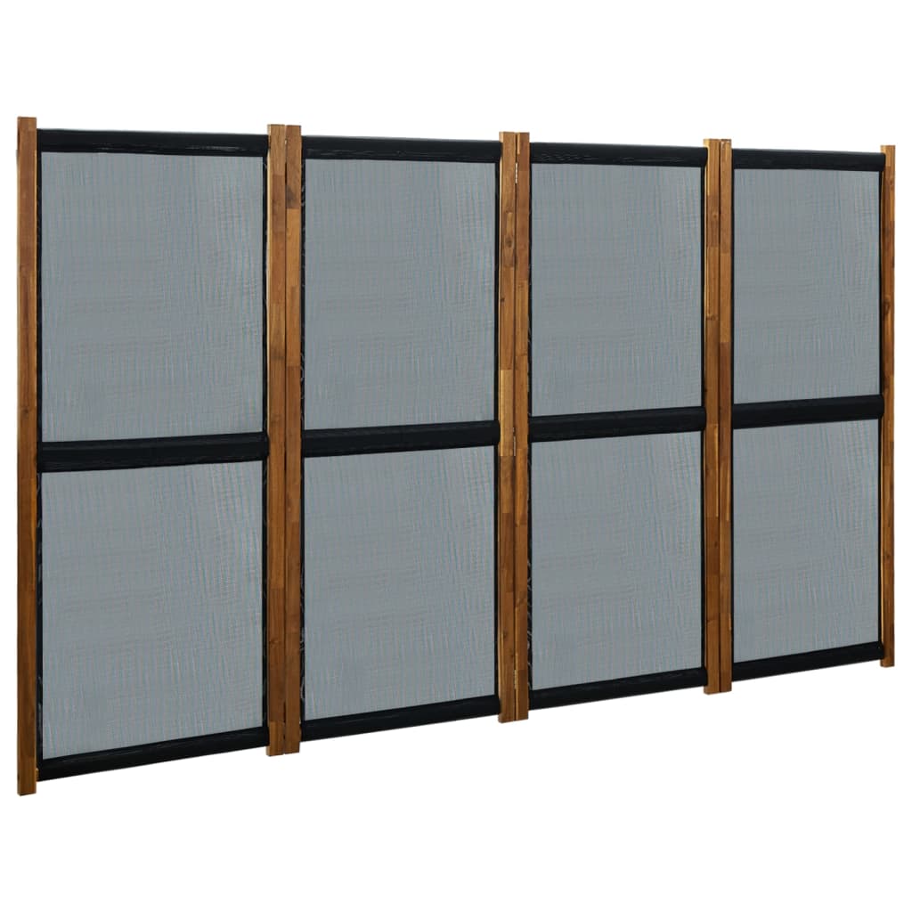 

vidaXL Kamerscherm met 4 panelen 280x170 cm zwart