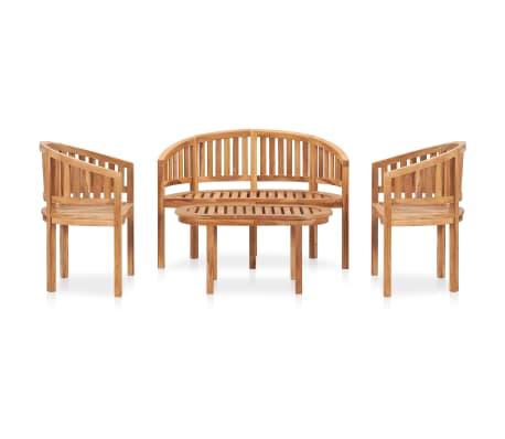 VidaXL &Sigma;&epsilon;&tau; &Sigma;&alpha;&lambda;&omicron;&nu;&iota;&omicron;ύ &Kappa;ή&pi;&omicron;&upsilon; 4 &tau;&epsilon;&mu;. &alpha;&pi;ό &Xi;ύ&lambda;&omicron; Teak