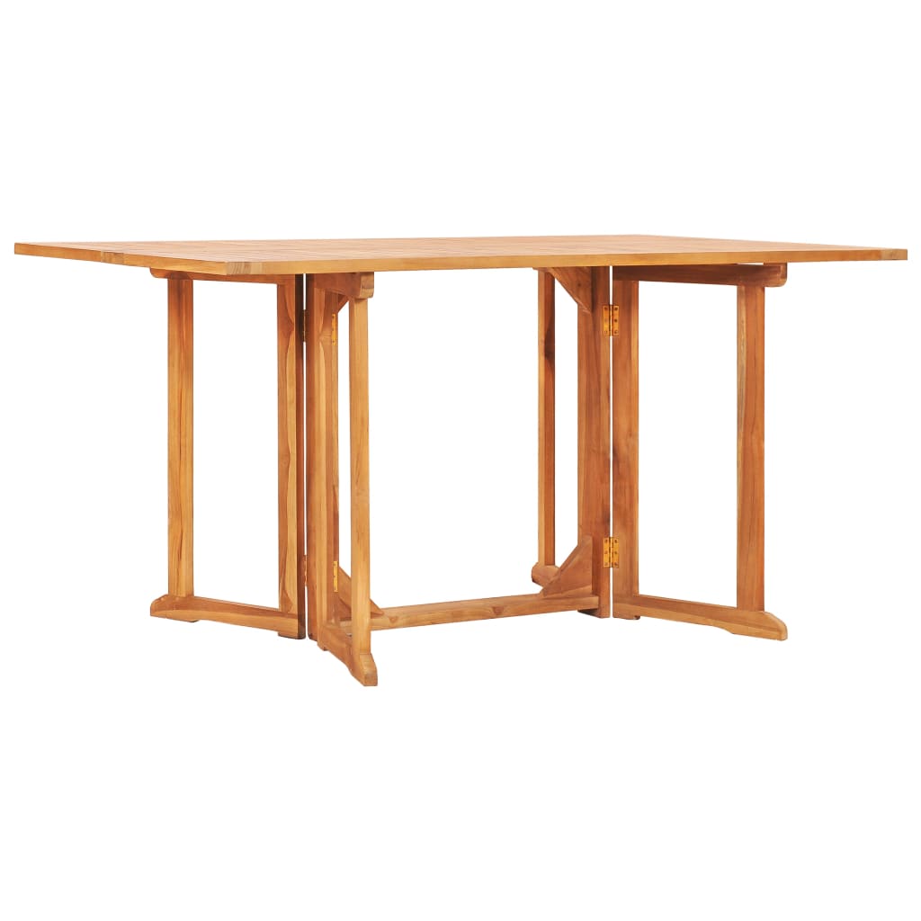 Set mobilier de exterior pliabil, 7 piese, lemn masiv de tec