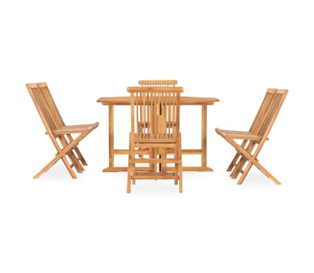 VidaXL Sulankstomas lauko valgomojo komplektas, 7 dalių, tikmedis