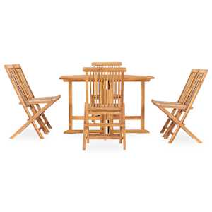 VidaXL Sulankstomas lauko valgomojo komplektas, 7 dalių, tikmedis