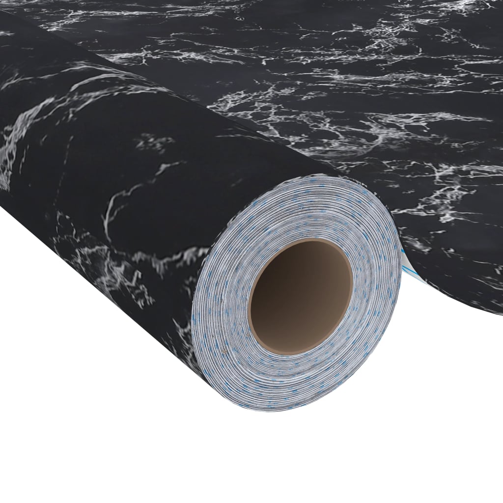 vidaXL Samolepiacia tapeta na nábytok čierny kameň 500x90 cm PVC