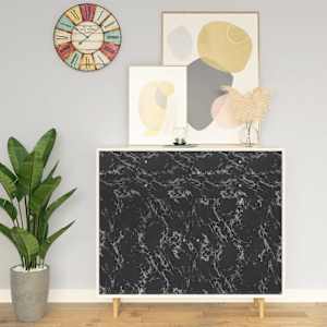 Samolepící tapeta na nábytek černý kámen 500 x 90 cm PVC - obrázek 1