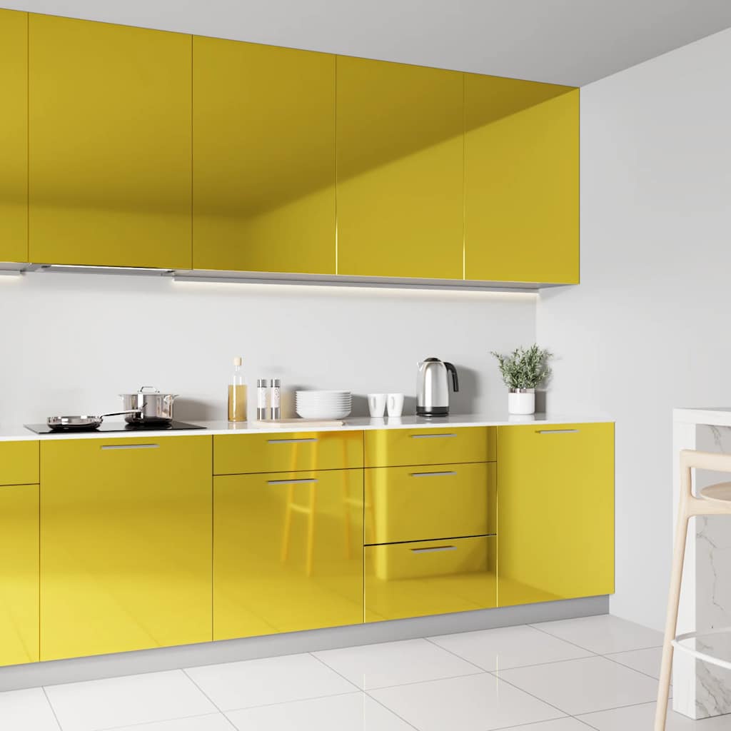 vidaXL Folie de mobilier autoadezivă auriu extralucios 500x90 cm PVC