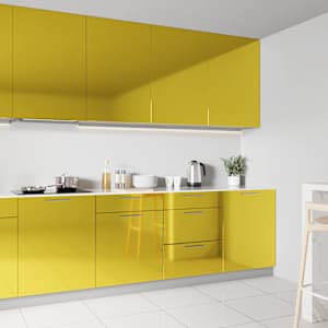 Samolepící tapeta na nábytek zlatá vysoký lesk 500 x 90 cm PVC - obrázek 1