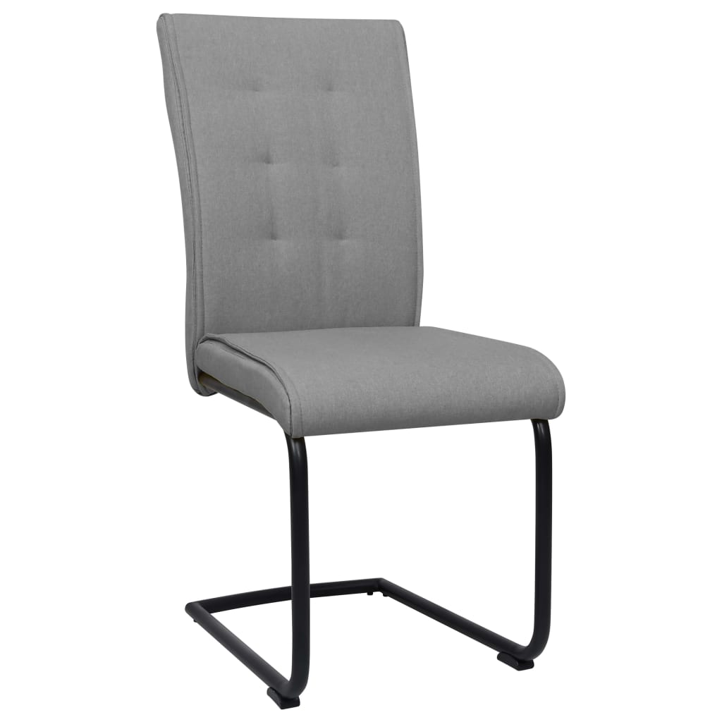 

vidaXL Eetkamerstoelen 4 st stof lichtgrijs