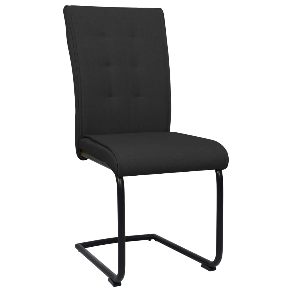 

vidaXL Eetkamerstoelen 4 st stof zwart