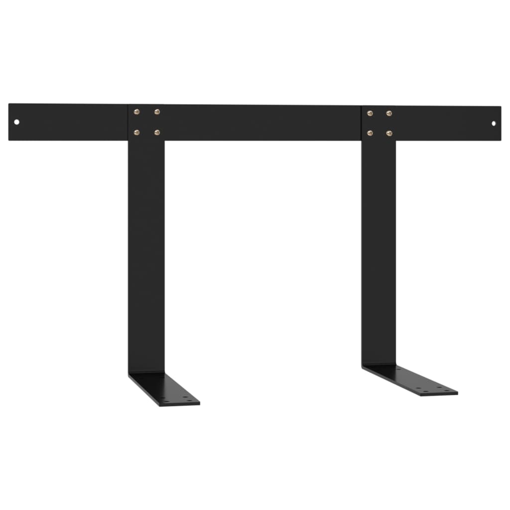 vidaXL ryglæn til pallesofa 70 cm jern sort