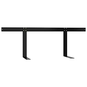 Opěradlo pro paletovou pohovku černé 110 cm železo - obrázek 3