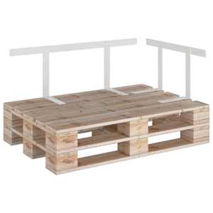 Opěradlo pro paletovou pohovku bíle 110 cm železo - obrázek 4