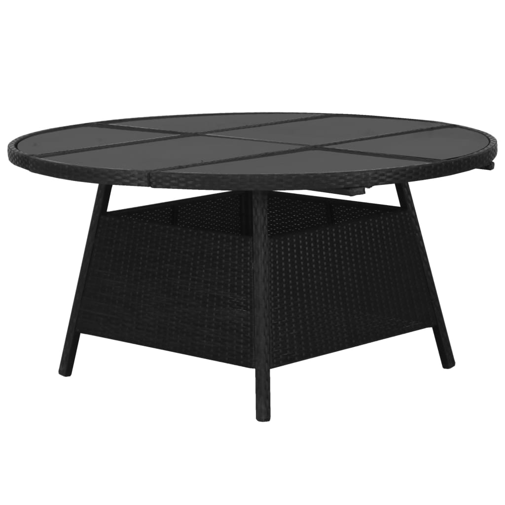 

vidaXL 9-delige Tuinset poly rattan zwart