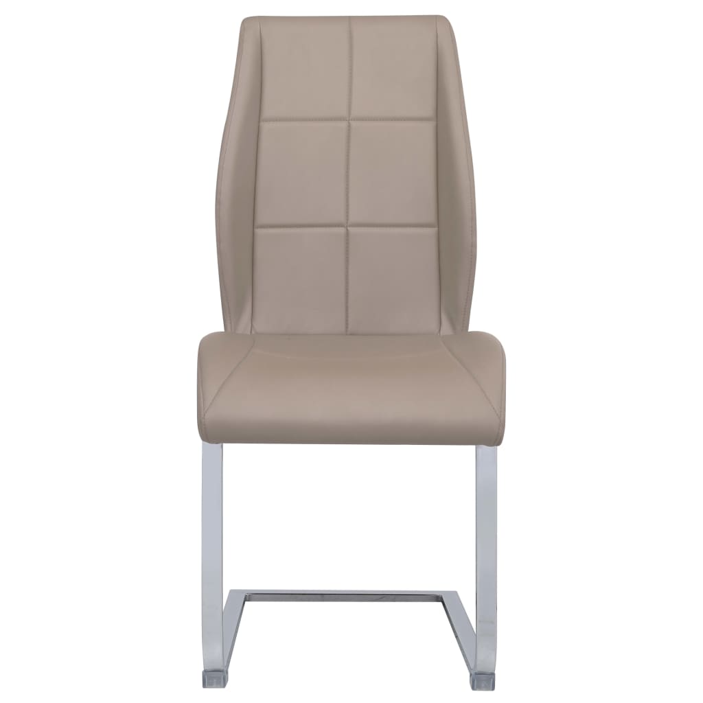 

vidaXL Eetkamerstoelen 4 st kunstleer cappuccinokleurig