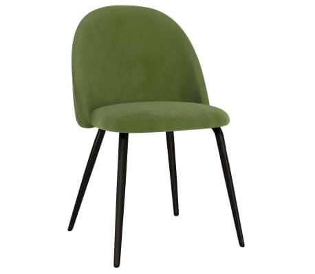 vidaXL Chaises à manger lot de 6 vert tissu