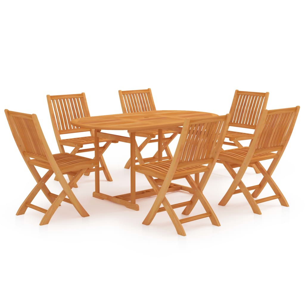 vidaXL Set mobilier grădină, 7 piese, lemn masiv de tec