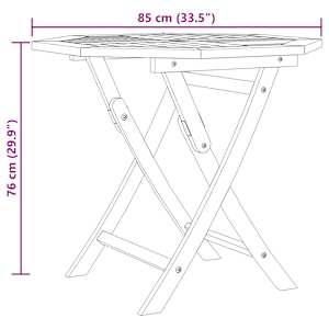 5dílný zahradní jídelní set masivní teakové dřevo - obrázek 12