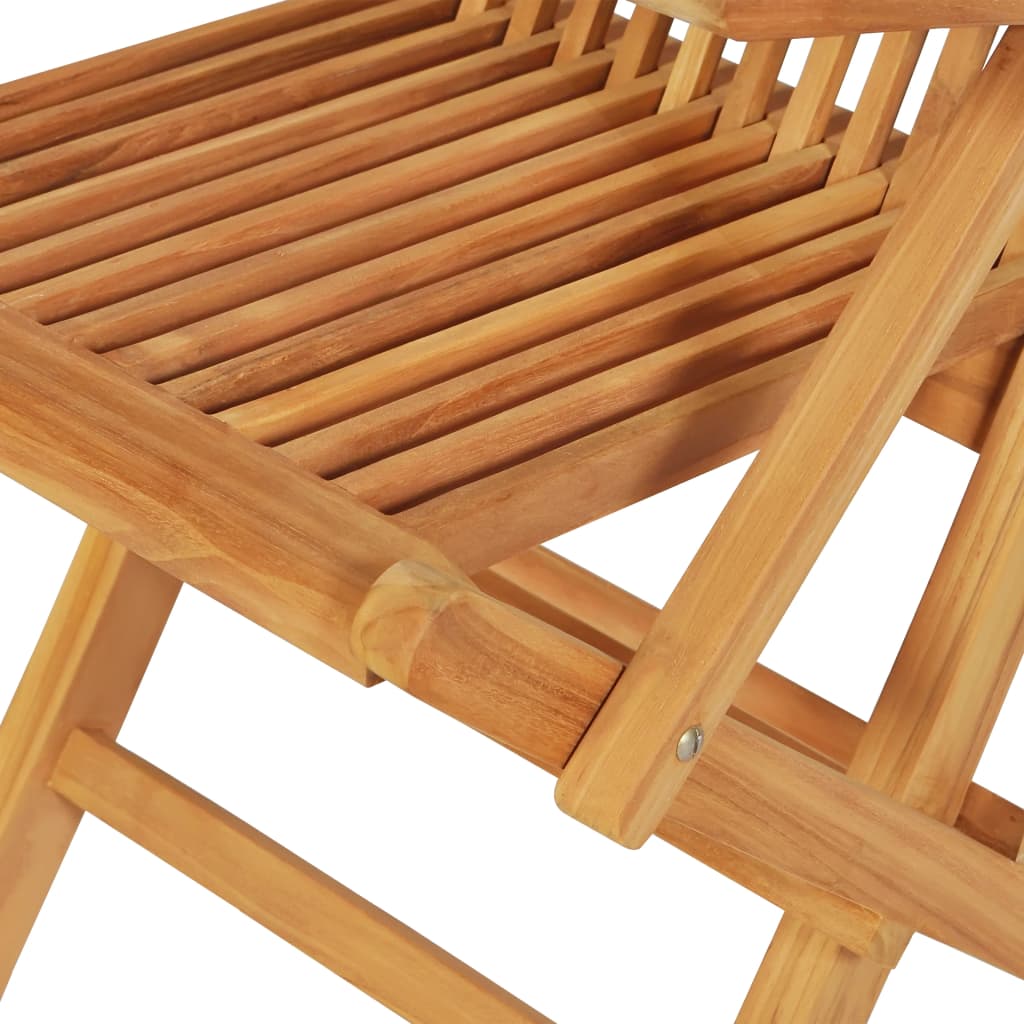 Drewniany Zestaw Mebli Ogrodowych Tekowy 110-160x80x75cm