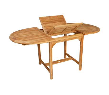 vidaXL Sodo valgomojo baldų komplektas, 5 dalių, tikmedžio masyvas