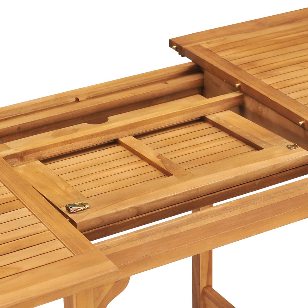 Drewniany Zestaw Mebli Ogrodowych Tek 110-160x80x75 cm