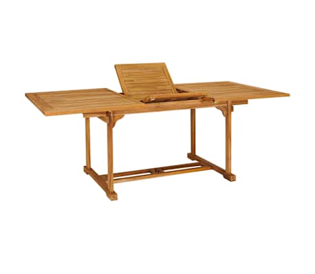 vidaXL 7 Piece Garden Dining Set Solid Teak Wood