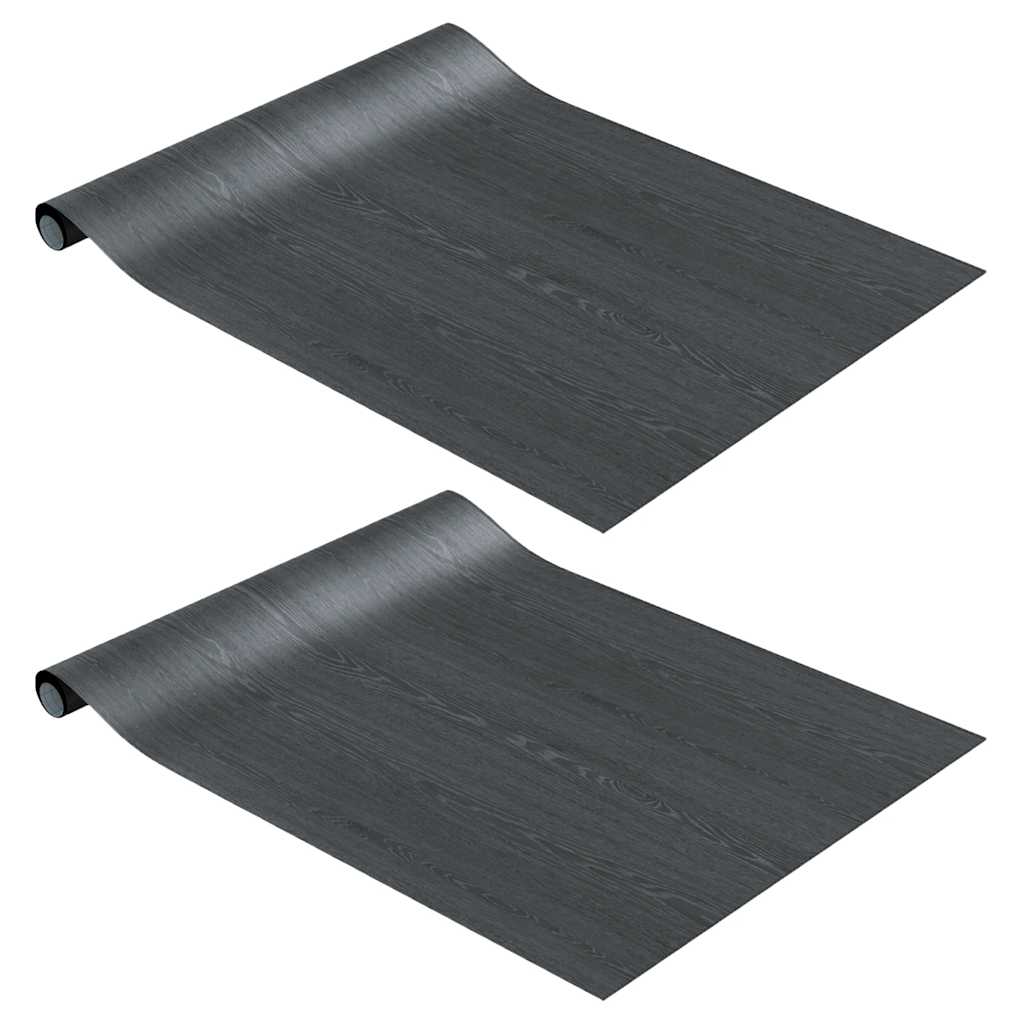 vidaXL Samolepicí tapety na nábytek 2 ks tmavé dřevo 500 x 90 cm PVC
