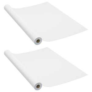 Samolepící tapety na nábytek 2 ks bílé 500 x 90 cm PVC - obrázek 2