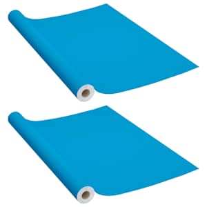 Samolepící tapety na nábytek 2 ks azurové 500 x 90 cm PVC - obrázek 2