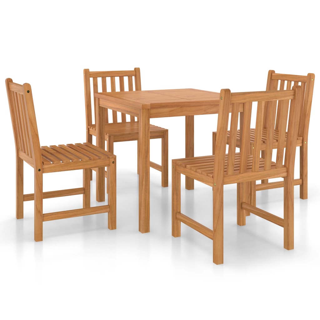 Photos - Garden Furniture VidaXL 5 Piece Garden Dining Set 31.5" x 31.5" Solid Teak Wood