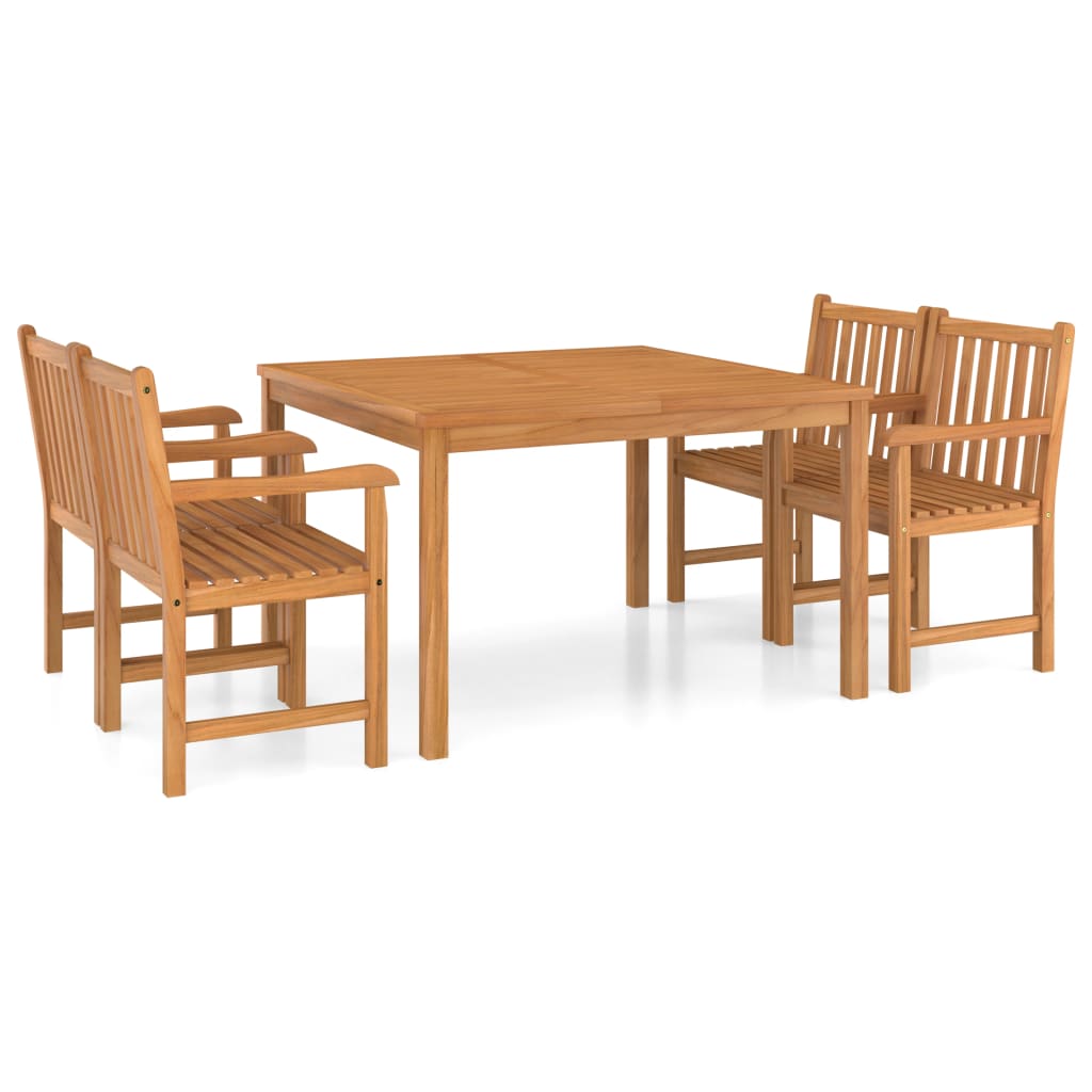 

vidaXL 5 Piece Patio Dining Set Solid Teak Wood