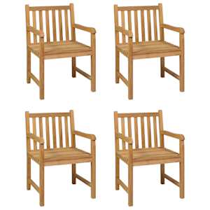 vidaXL 5 Piece Garden Dining Set Solid Teak Wood