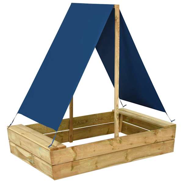 vidaXL liivakast katusega 80x60x97,5 cm immutatud m&auml;nnipuidust