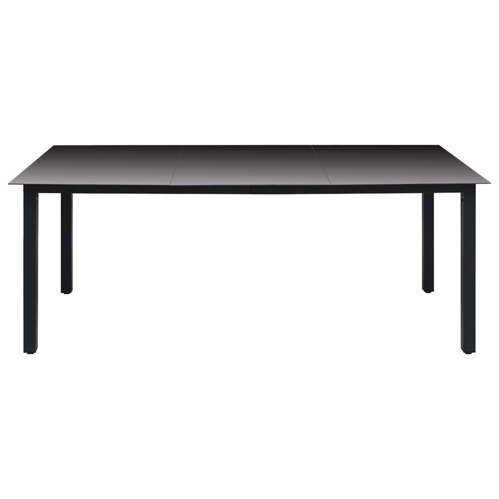 Set mobilier de grădină, 9 piese, negru