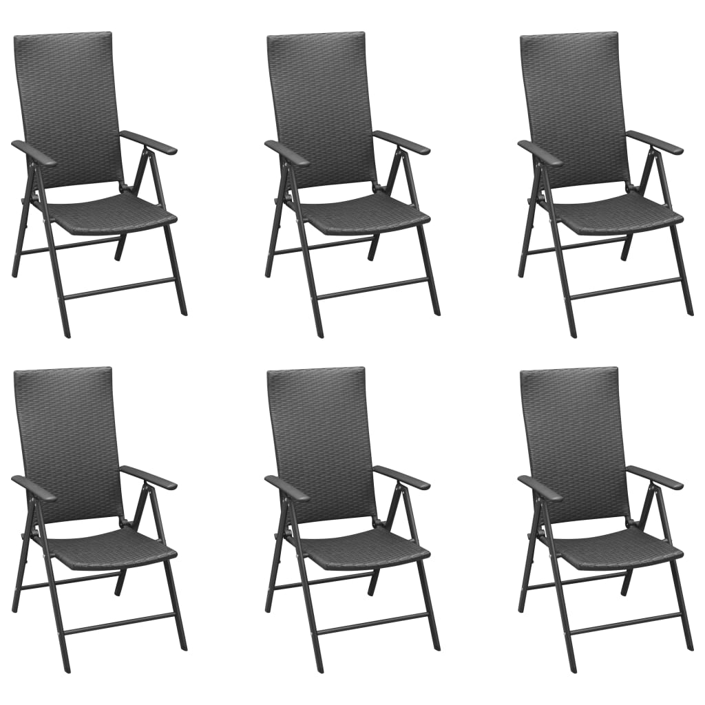 Zestaw mebli ogrodowych - Stolik WPC 185x90x74 + 6x Krzesło rattan PE 55x64x105