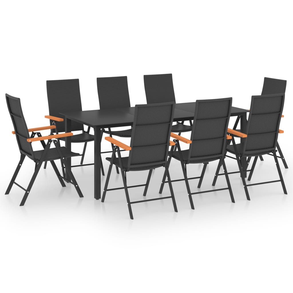 Zestaw mebli ogrodowych: Stół 190x90x74cm + 8 krzeseł 55x64x105cm